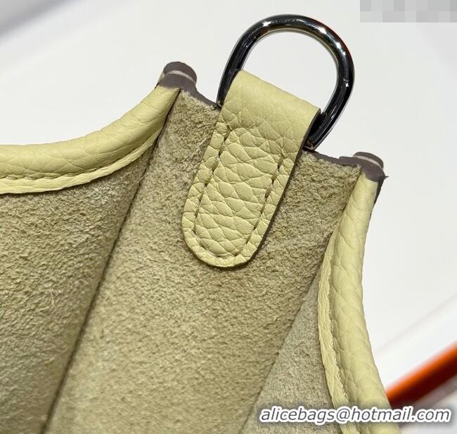 Famous Brand Hermes Evelyne Mini Bag 18cm in Togo Calfskin Leather 8144 Milton Yellow 2025