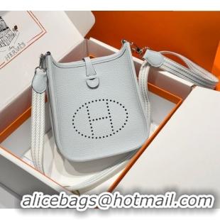 Popular Style Hermes Evelyne Mini Bag 18cm in Togo Calfskin Leather 8144 Fog Blue 2025