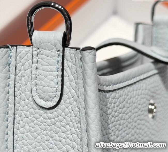 Popular Style Hermes Evelyne Mini Bag 18cm in Togo Calfskin Leather 8144 Fog Blue 2025