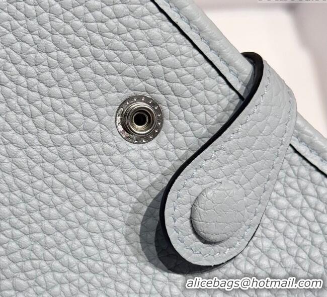 Popular Style Hermes Evelyne Mini Bag 18cm in Togo Calfskin Leather 8144 Fog Blue 2025