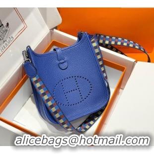Well Crafted Hermes Evelyne Mini Bag 18cm in Togo Calfskin Leather 8144 Electric Blue 2025