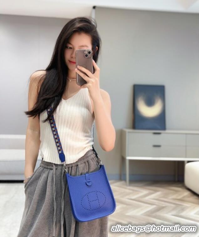 Well Crafted Hermes Evelyne Mini Bag 18cm in Togo Calfskin Leather 8144 Electric Blue 2025