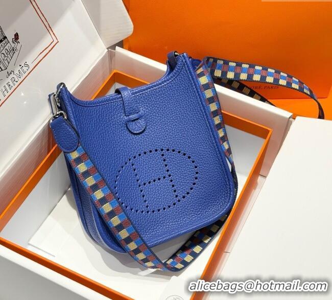 Well Crafted Hermes Evelyne Mini Bag 18cm in Togo Calfskin Leather 8144 Electric Blue 2025