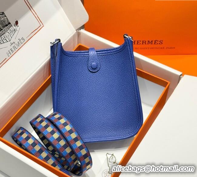 Well Crafted Hermes Evelyne Mini Bag 18cm in Togo Calfskin Leather 8144 Electric Blue 2025