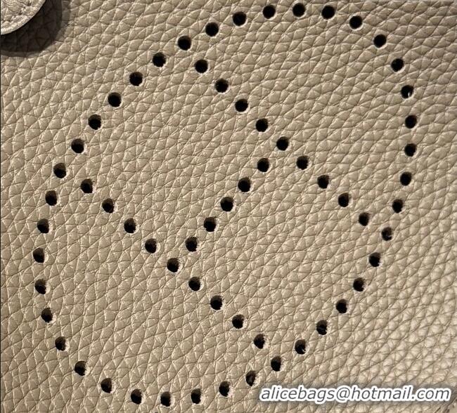 Shop Discount Hermes Evelyne Mini Bag 18cm in Togo Calfskin Leather 8144 Pitch Grey 2025