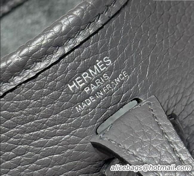 Pretty Style Hermes Evelyne Mini Bag 18cm in Togo Calfskin Leather 8144 Graphite Grey 2025