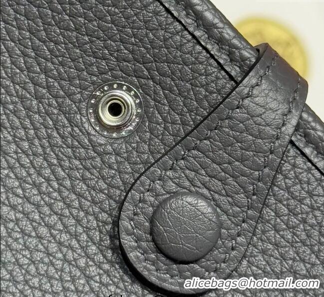 Pretty Style Hermes Evelyne Mini Bag 18cm in Togo Calfskin Leather 8144 Graphite Grey 2025