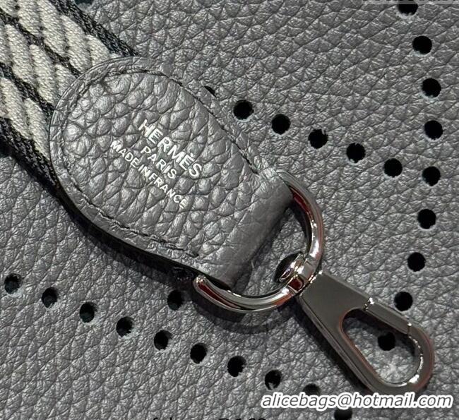 Pretty Style Hermes Evelyne Mini Bag 18cm in Togo Calfskin Leather 8144 Graphite Grey 2025
