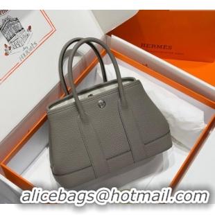 Grade Design Hermes Garden Party Mini Bag 23cm in Germany Leather H9042 Cloud Grey 2025