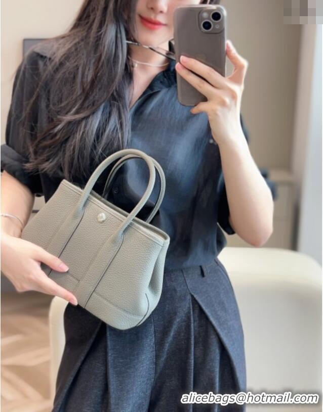 Grade Design Hermes Garden Party Mini Bag 23cm in Germany Leather H9042 Cloud Grey 2025
