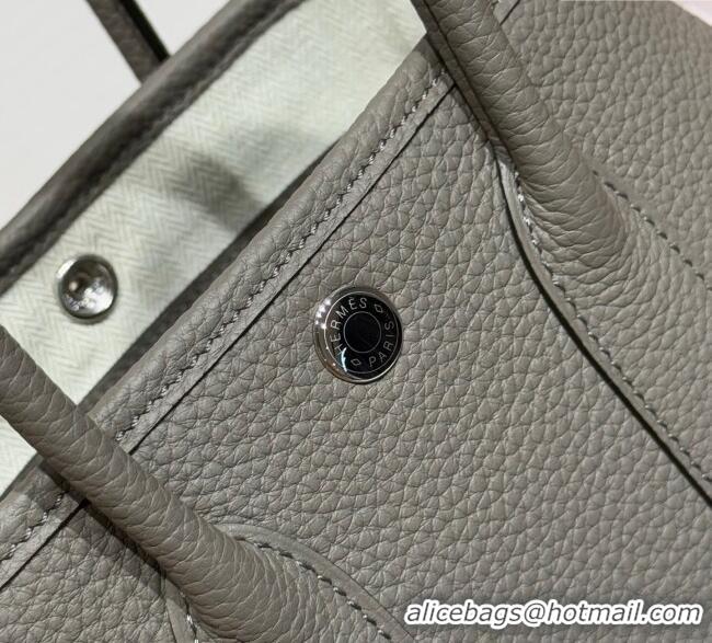 Grade Design Hermes Garden Party Mini Bag 23cm in Germany Leather H9042 Cloud Grey 2025