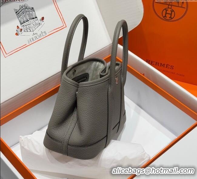 Grade Design Hermes Garden Party Mini Bag 23cm in Germany Leather H9042 Cloud Grey 2025