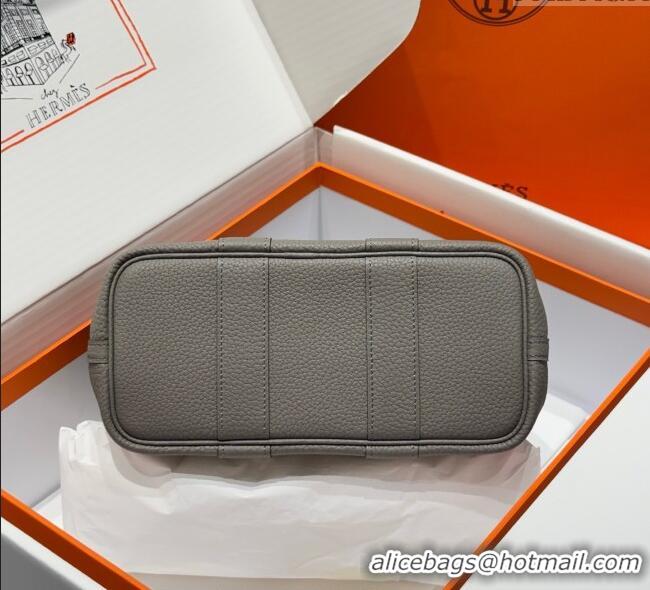 Grade Design Hermes Garden Party Mini Bag 23cm in Germany Leather H9042 Cloud Grey 2025