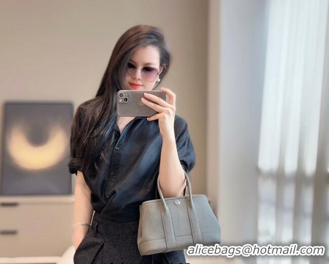 Grade Design Hermes Garden Party Mini Bag 23cm in Germany Leather H9042 Cloud Grey 2025