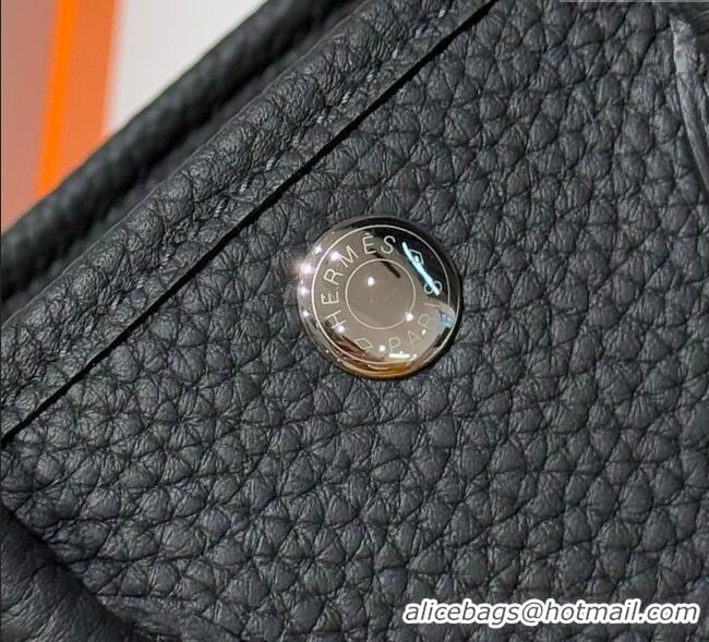 Buy Fashionable Hermes Garden Party Mini Bag 23cm in Germany Leather H9042 Black/Silver 2025