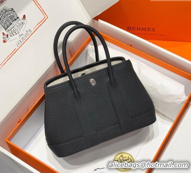 Buy Fashionable Hermes Garden Party Mini Bag 23cm in Germany Leather H9042 Black/Silver 2025