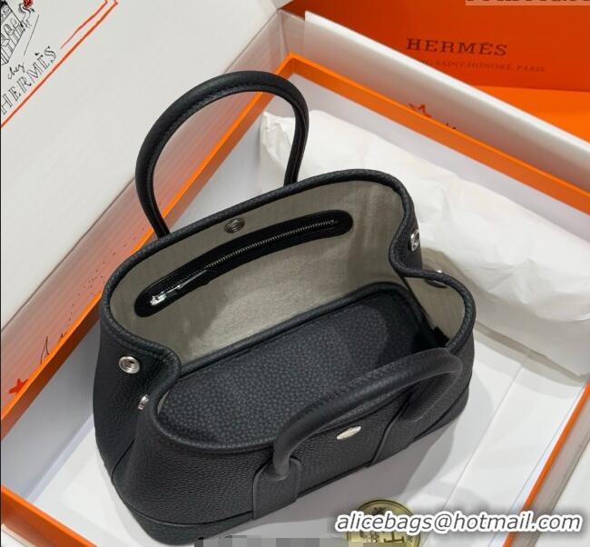 Buy Fashionable Hermes Garden Party Mini Bag 23cm in Germany Leather H9042 Black/Silver 2025