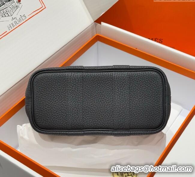 Buy Fashionable Hermes Garden Party Mini Bag 23cm in Germany Leather H9042 Black/Silver 2025