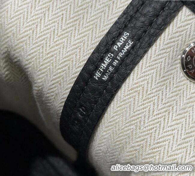 Buy Fashionable Hermes Garden Party Mini Bag 23cm in Germany Leather H9042 Black/Silver 2025