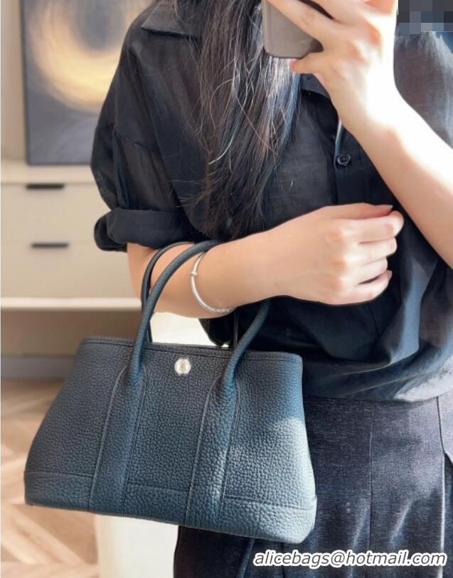 Buy Fashionable Hermes Garden Party Mini Bag 23cm in Germany Leather H9042 Black/Silver 2025
