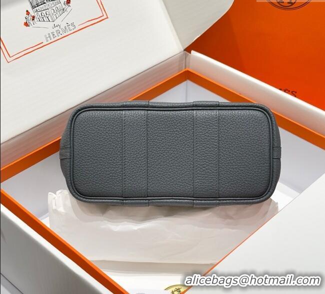 Best Product Hermes Garden Party Mini Bag 23cm in Germany Leather H9042 Slate Grey 2025