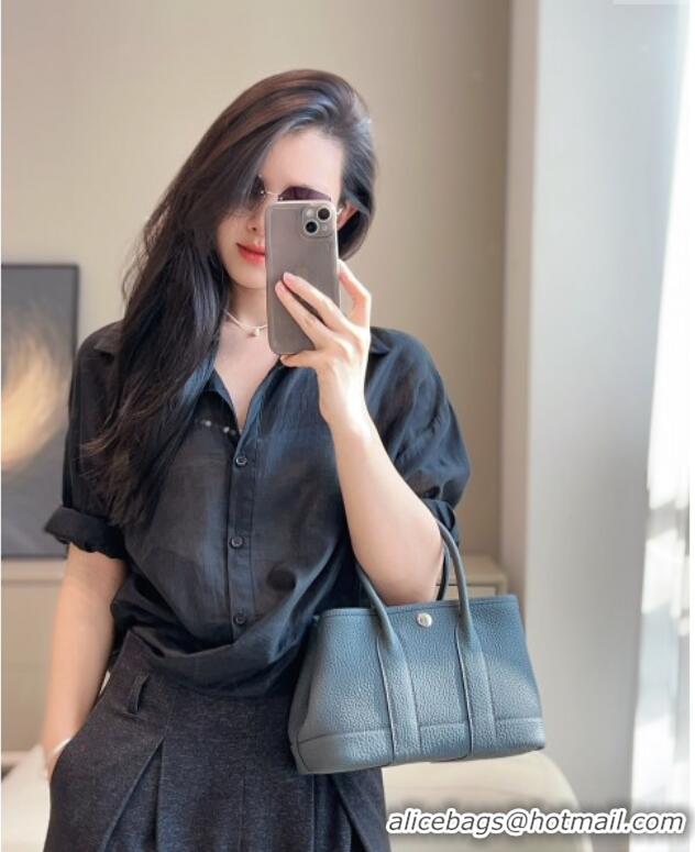 Best Product Hermes Garden Party Mini Bag 23cm in Germany Leather H9042 Slate Grey 2025