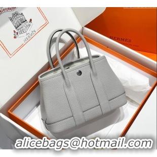 New Design Hermes Garden Party Mini Bag 23cm in Germany Leather H9042 Glacier Blue 2025