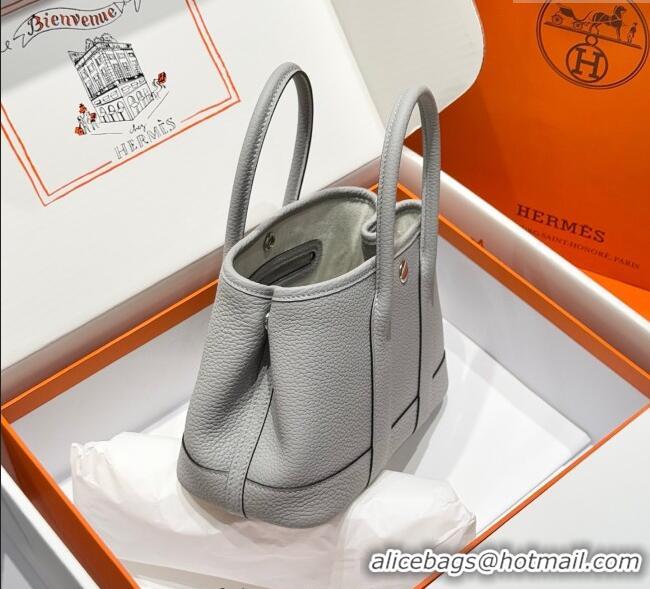 New Design Hermes Garden Party Mini Bag 23cm in Germany Leather H9042 Glacier Blue 2025