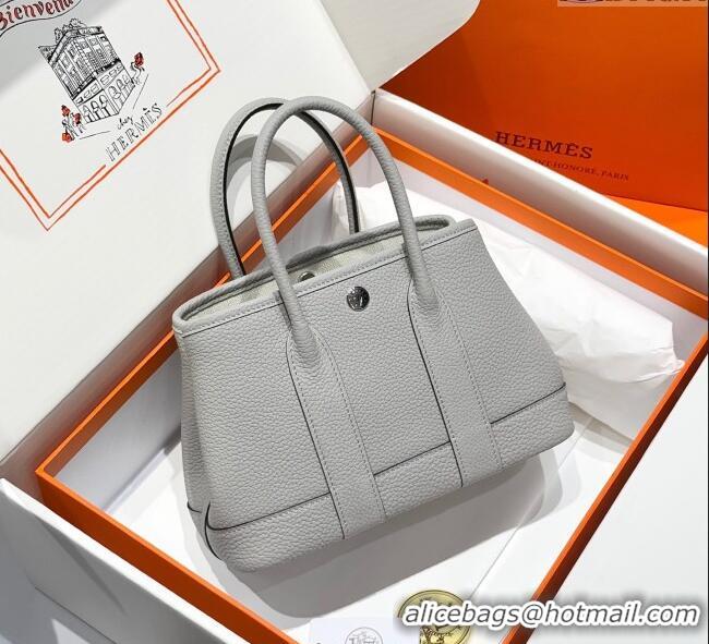New Design Hermes Garden Party Mini Bag 23cm in Germany Leather H9042 Glacier Blue 2025