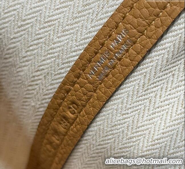 Famous Brand Hermes Garden Party Mini Bag 23cm in Germany Leather H9042 Biscuit Beige 2025