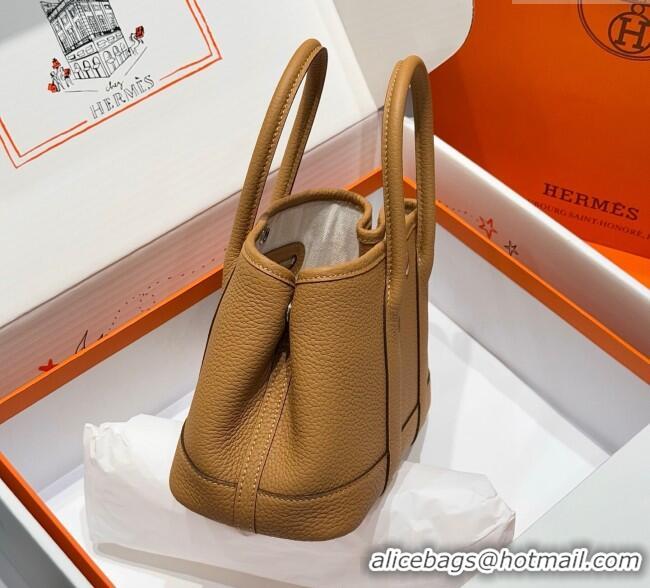 Famous Brand Hermes Garden Party Mini Bag 23cm in Germany Leather H9042 Biscuit Beige 2025