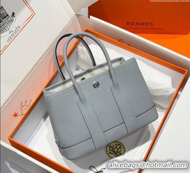 Top Grade Hermes Garden Party Mini Bag 23cm in Germany Leather H9042 Puppet Grey 2025