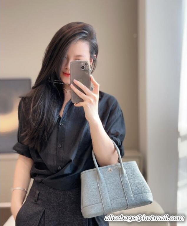 Top Grade Hermes Garden Party Mini Bag 23cm in Germany Leather H9042 Puppet Grey 2025