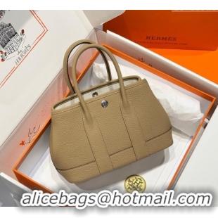 New Fashion Hermes Garden Party Mini Bag 23cm in Germany Leather H9042 Alpha Beige 2025