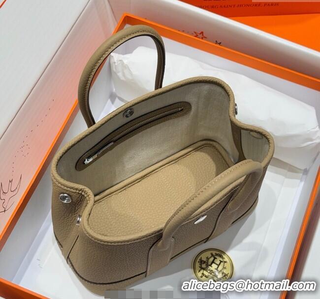 New Fashion Hermes Garden Party Mini Bag 23cm in Germany Leather H9042 Alpha Beige 2025