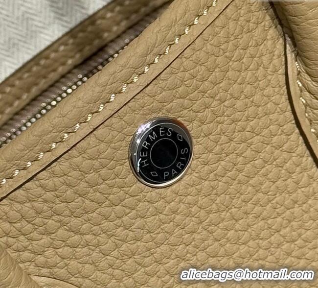 New Fashion Hermes Garden Party Mini Bag 23cm in Germany Leather H9042 Alpha Beige 2025