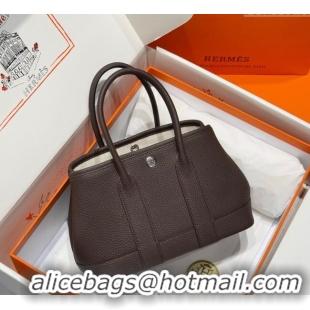 Good Taste Hermes Garden Party Mini Bag 23cm in Germany Leather H9042 Ebony 2025