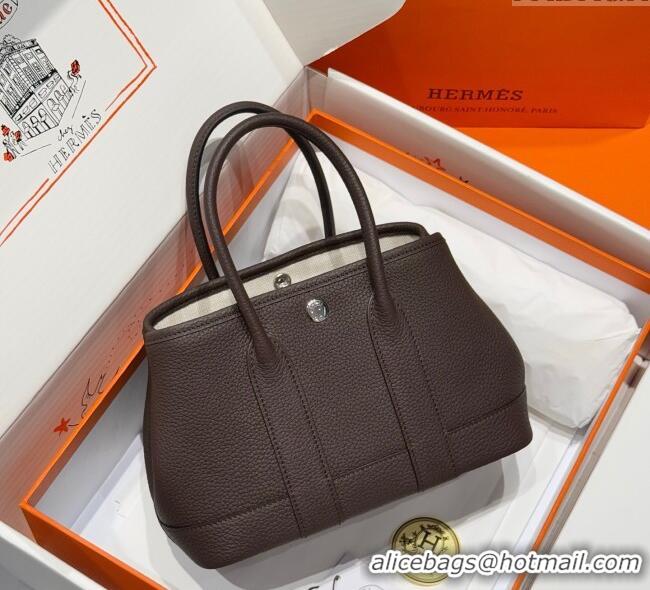 Good Taste Hermes Garden Party Mini Bag 23cm in Germany Leather H9042 Ebony 2025