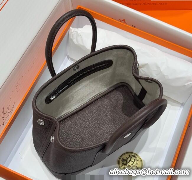 Good Taste Hermes Garden Party Mini Bag 23cm in Germany Leather H9042 Ebony 2025