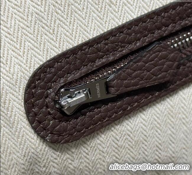 Good Taste Hermes Garden Party Mini Bag 23cm in Germany Leather H9042 Ebony 2025