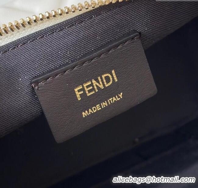 Top Grade Fendi Vanity Mini Bag in Camelia Nappa leather 8686A White 2025