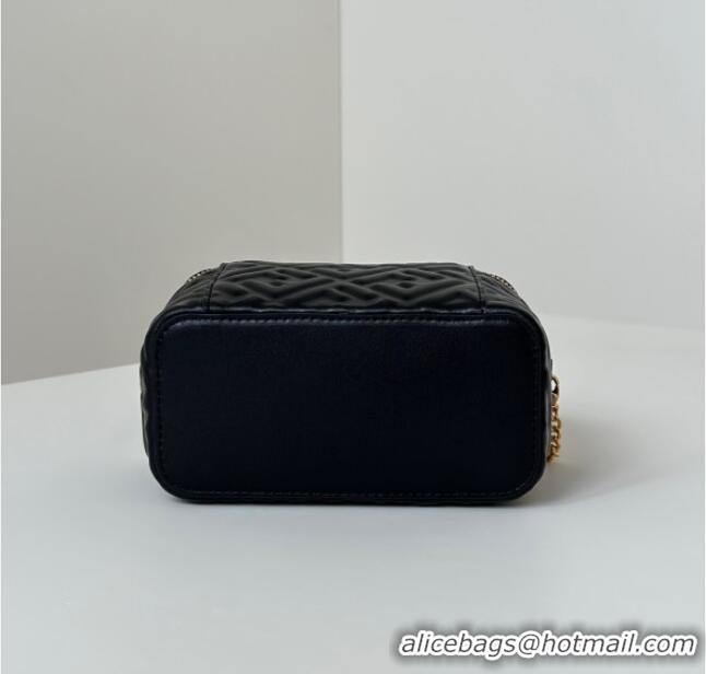 Promotional Fendi Vanity Mini Bag in Camelia Nappa leather 8686A Black 2025