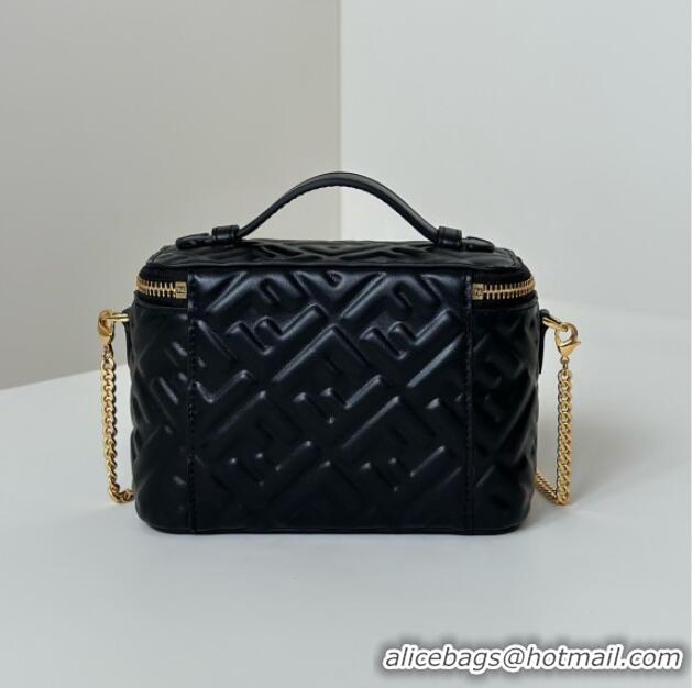 Promotional Fendi Vanity Mini Bag in Camelia Nappa leather 8686A Black 2025