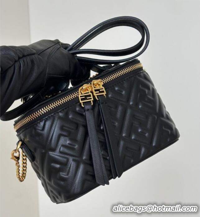Promotional Fendi Vanity Mini Bag in Camelia Nappa leather 8686A Black 2025
