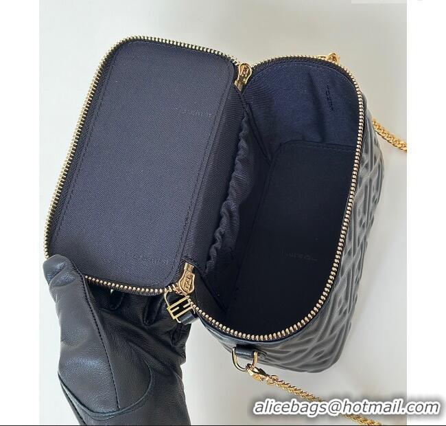 Promotional Fendi Vanity Mini Bag in Camelia Nappa leather 8686A Black 2025
