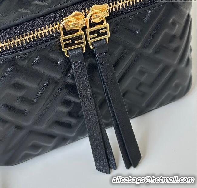 Promotional Fendi Vanity Mini Bag in Camelia Nappa leather 8686A Black 2025