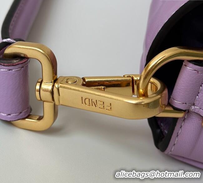 Promotional Fendi Baguette Medium Nappa Leather Bag 0135M Purple 2025