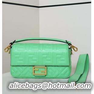 Promotional Fendi Baguette Medium Nappa Leather Bag 0135M Light Green 2025