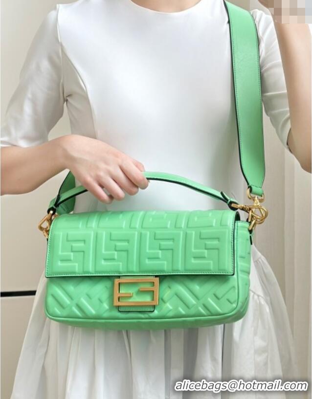Promotional Fendi Baguette Medium Nappa Leather Bag 0135M Light Green 2025