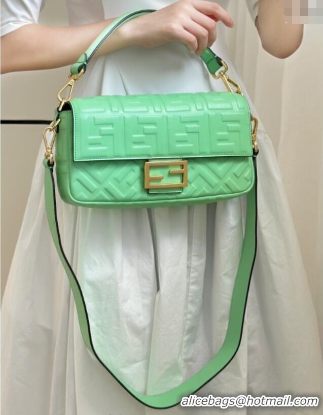 Promotional Fendi Baguette Medium Nappa Leather Bag 0135M Light Green 2025